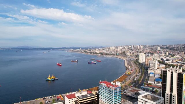 Valparaiso Chile Drone 4K Southamerica