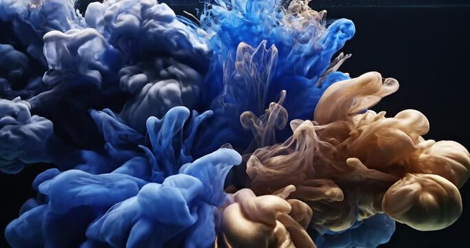Colorful ink in water video.