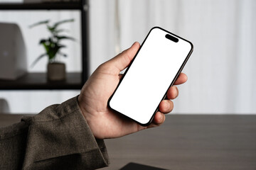 Mobile advertising mockup concept blank screen , ideal for application UI presentation, promo banner design, branding and marketing Mobile advertising mockup