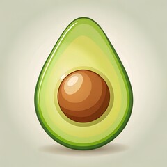 A halved avocado with a visible pit