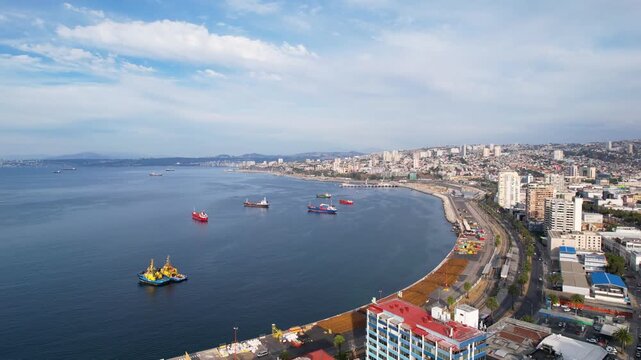 Valparaiso Chile Drone 4K Southamerica