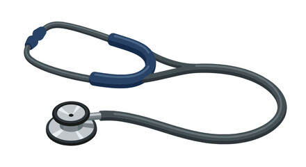 High-quality illustration of a medical stethoscope, an essential diagnostic tool for healthcare practitioners