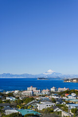 日本の富士山と江ノ島