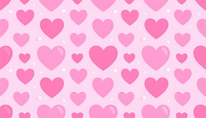 Repeating hearts, pastel pink background