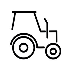 Tractor icon. Vector graphic, not Artificial Intelligence, logo illustration. Replaceable vector design