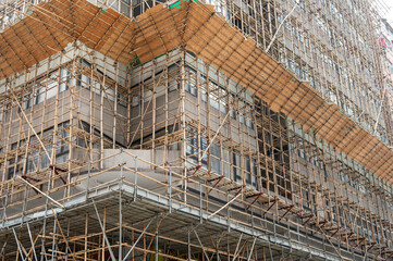 香港　竹の足場