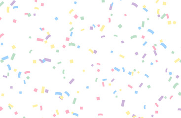 Obraz premium パステルカラーの紙吹雪フレーム背景素材