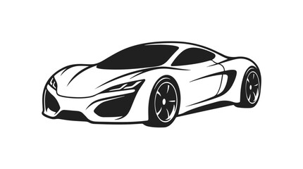 Fototapeta premium Sleek and modern sports car design in monochrome style.
