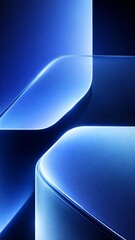 Blue Abstract Glass Wave Background
