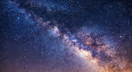 Obraz premium A breathtaking view of the Milky Way galaxy with stars and cosmic dust in the night sky