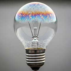 비누방울 유리의 전구