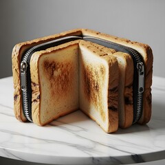 지퍼가 달린 토스트
