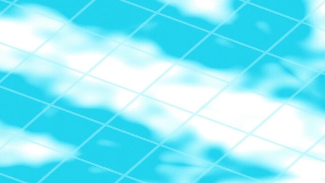 A light blue abstract background with soft white cloud-like shapes and a subtle diagonal grid pattern overlay.