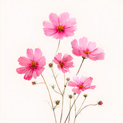 pink flowers on transparent, pink flowers on white background