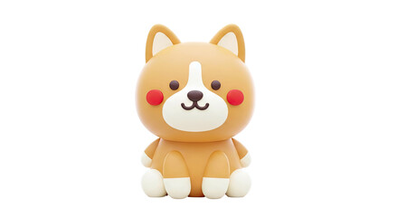 Obraz premium Cute 3D cartoon dog