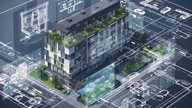 Futuristic Building Design - A Modern Architectural Marvel.