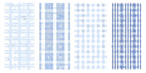 Abstract patterns of blue and white vertical striped textures