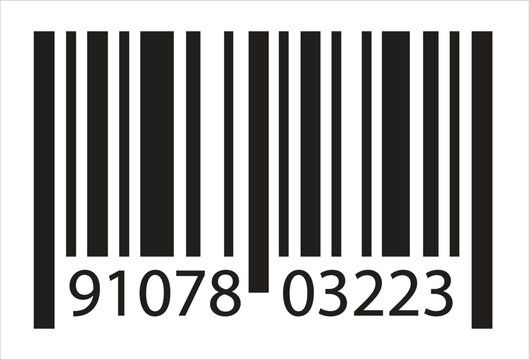 Universal Retail Product Barcode - Standard Black and White Linear UPC Symbol for Inventory Management, E-commerce, and Point of Sale (POS) Systems