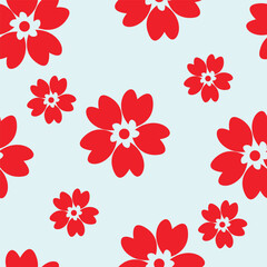 Seamless vintage floral pattern with delicate flowers and leaves for a decorative fabric textile fashion print or wallpaper design