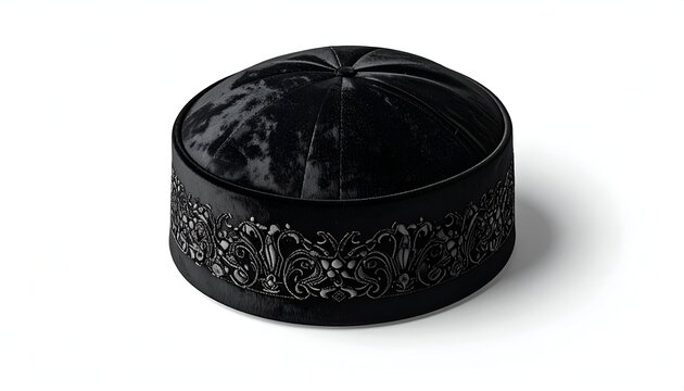 3D Traditional Indonesian Black Peci Songkok Islamic Headwear