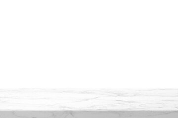 White Marble Table, Suitable for Product Presentation Backdrop, Display, and Mock up. (Transparent PNG File)