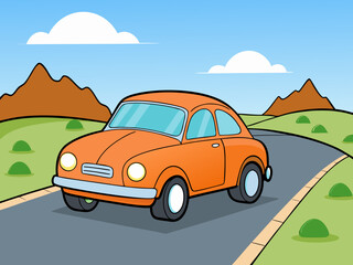 Fototapeta premium car on the road