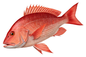 Isolated Red Snapper Fish &ndash; Popular Edible Marine Predator Seafood