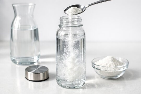 Eco-Friendly Effervescent Cleaning Tablet Dissolving In Water