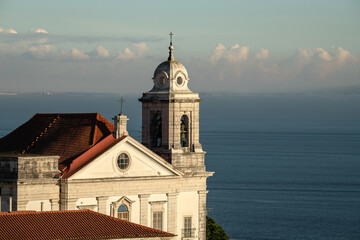Igreja de Santo Est&ecirc;v&atilde;o Overlooking the Tagus River - Lisbon, Portugal