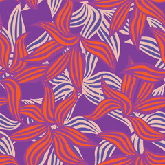 Purple Floral seamless pattern design