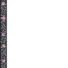 Obraz premium Neutral Colour Floral Striped Seamless Pattern Design
