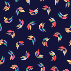 Ditsy Leaf seamless pattern design