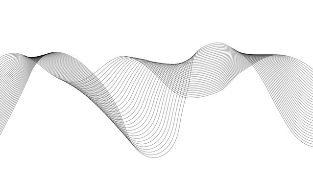 Abstract grey, white smooth element swoosh speed wave modern stream transparent background. , geometric border pattern. Isolated on white background. Vector illustration.