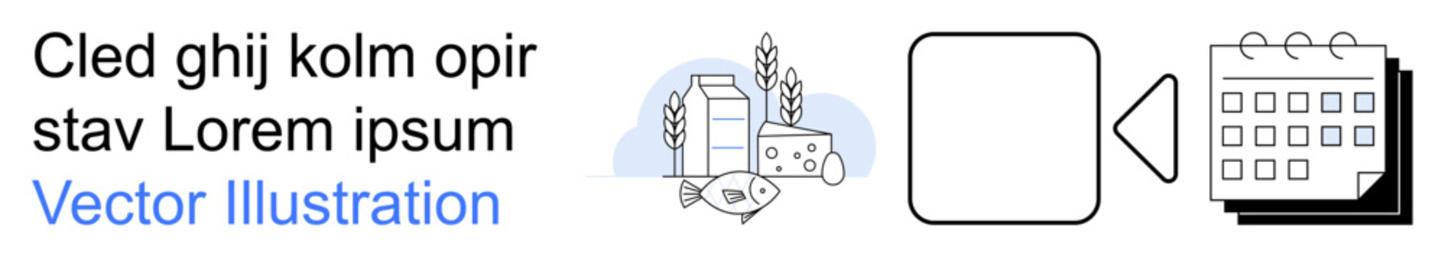 Food industry, content scheduling, planning services, social media, productivity tools, weekly calendar. ion of food items, a camera icon and a calendar. Food industry and content scheduling
