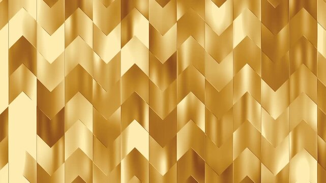 Golden chevron pattern abstract background with metallic texture and geometric shapes for visuals