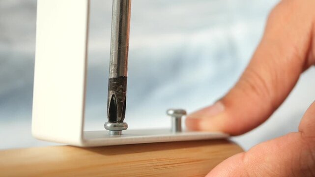 Building a shelf with brackets and screws for storage