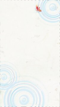 Watercolor Japanese Goldfish Pond Top View Seamless Loop Background,Swimming Kingyo with Water Ripples ,vertical｜水彩　金魚　池　背景　ループ　和風　夏　動画素材　和　 たて　縦動画　リール　social media,youtube