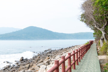 香港　塔門島の海と町並み
