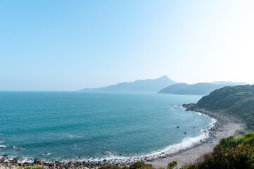 香港　塔門島の海と町並み
