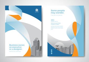 Template vector design for Brochure, AnnualReport, Magazine, Poster, Corporate Presentation, Portfolio, Flyer, infographic, layout modern size A4, Front and back, Easy to use and edit.