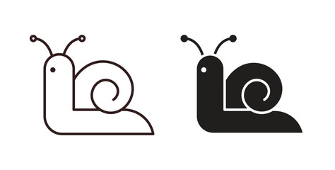 Snail icon element for design projects © Dan