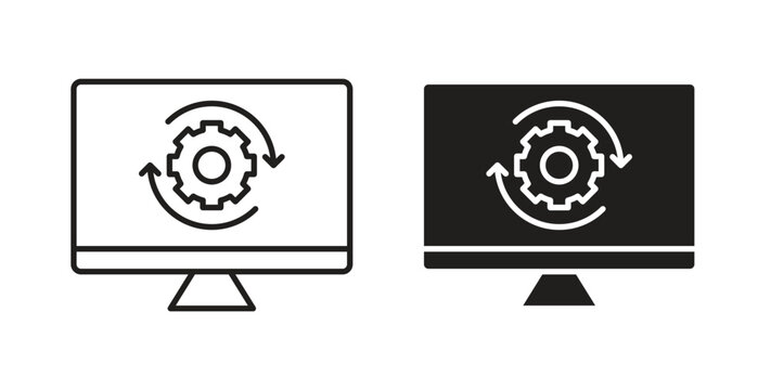 System update icon element for design projects