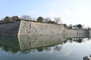 姫路城の外堀と石垣