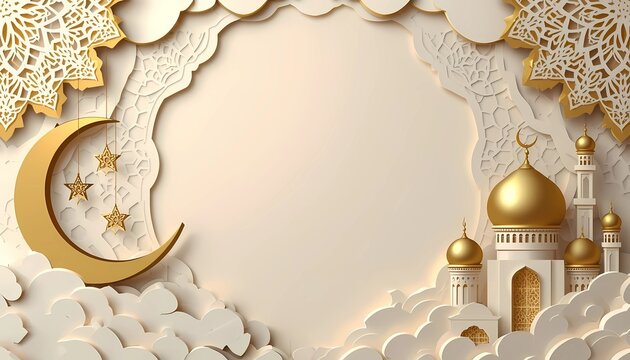 Arabian greeting card for ramadan, eid mubaraq, aid al adha, etc.