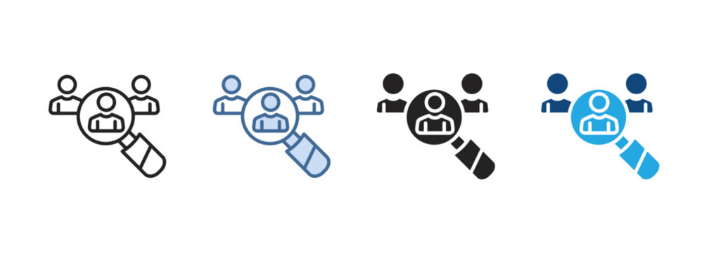 Multi Style Icon Set Target audience Collection