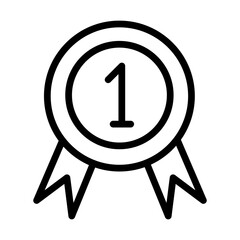 Gold Medal Vector Icon