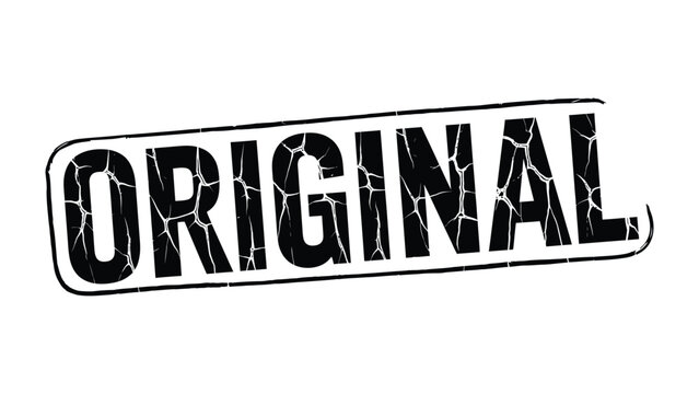 Original Stamp: A bold, weathered Original stamp, conveying a sense of authenticity and quality, perfect for denoting genuineness and creative flair.