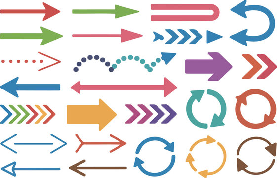 Colorful Arrow Vector Set &ndash; Directional Design Elements