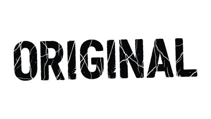 Original: bold text design. A striking typography with crack texture effects. © Abdul