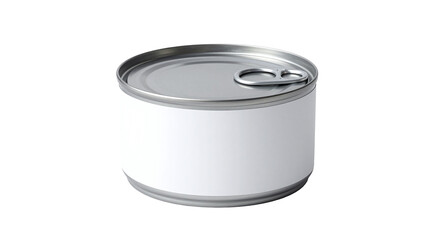 Isolated pull-top can on white background, perfect for food product mockup and branding presentation